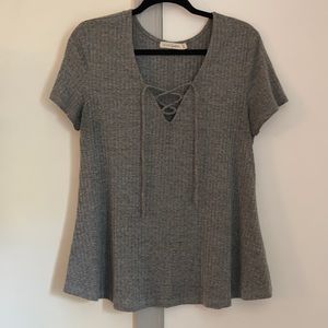 Heathered gray shirt